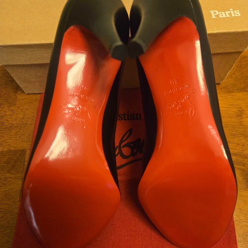 CHRISTIAN LOUBOUTIN Ron Ron 85 Black Kid Pumps 10/40 - Picture 8 of 11